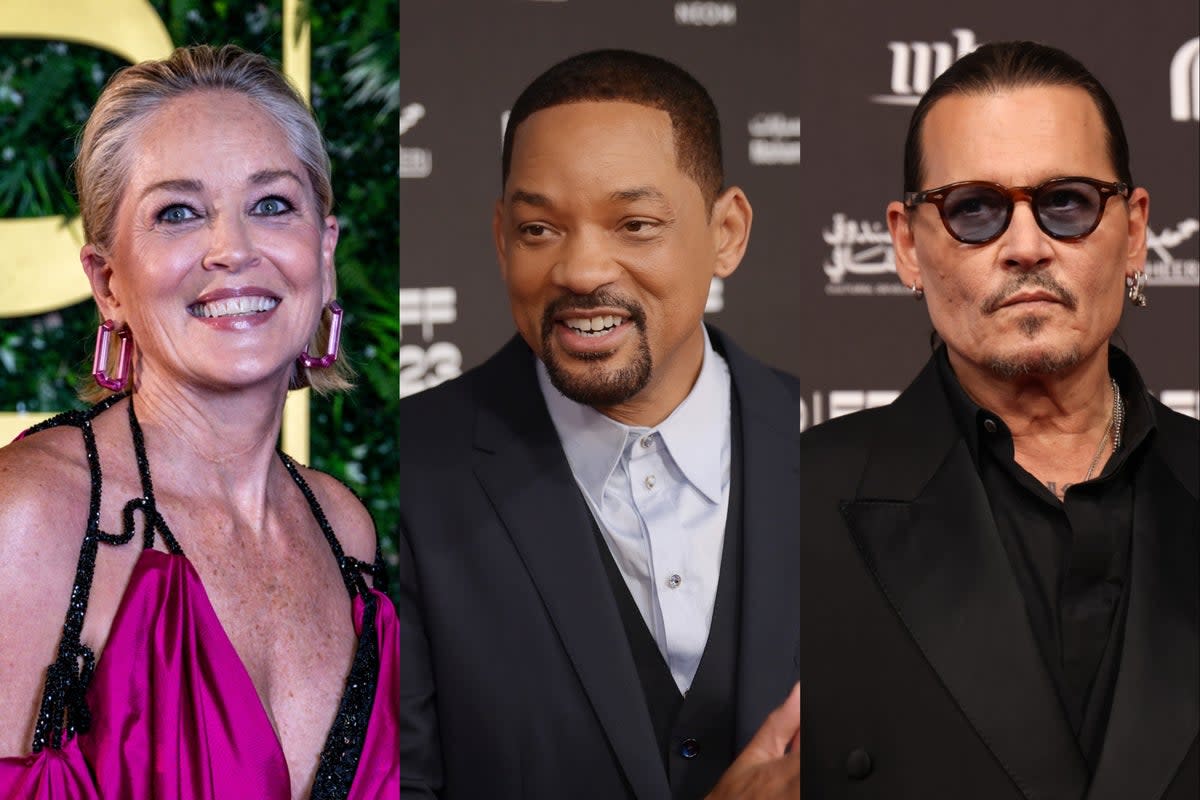 Sharon Stone, Will Smith, Johnny Depp (Getty)