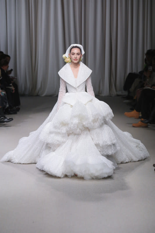 Giambattista Valli Opts for Bare Shoulders and Big Skirts for