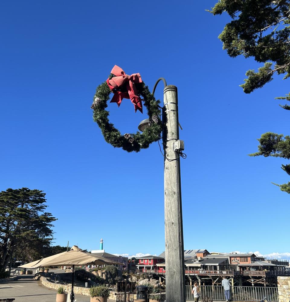 Wharf One, or better known as Fisherman's Wharf in Monterey, has been transformed into a winter wonderland.