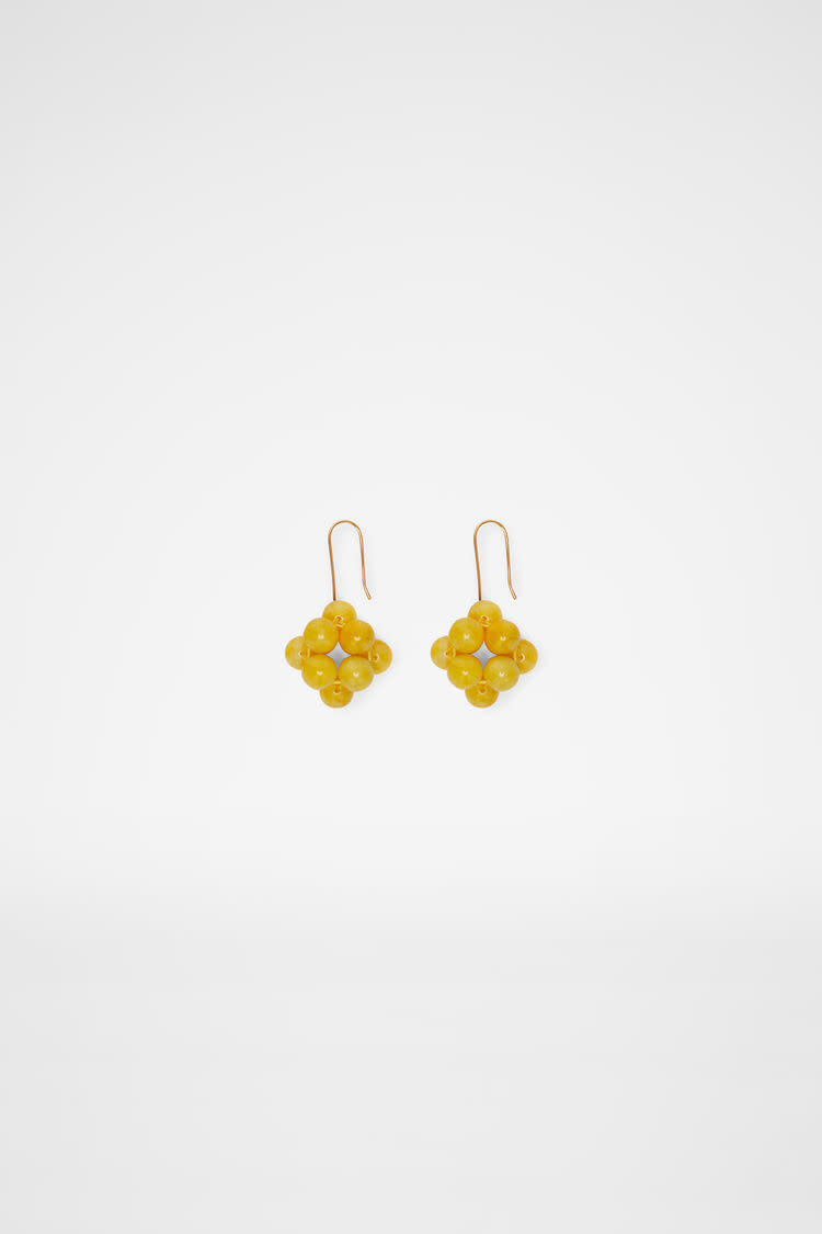 Earrings, yellow, large