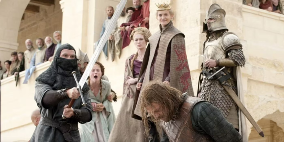 <p>HBO</p><p>This is the moment everything changed. In episode nine of the first season, Sean Bean’s character is brutally executed by teenage tyrant Joffrey Baratheon in front of a blood-thirsty crowd, radically altering our perceptions of the show. If it could kill off the most important character, not to mention the face of the show at that point, what else could happen? </p>
