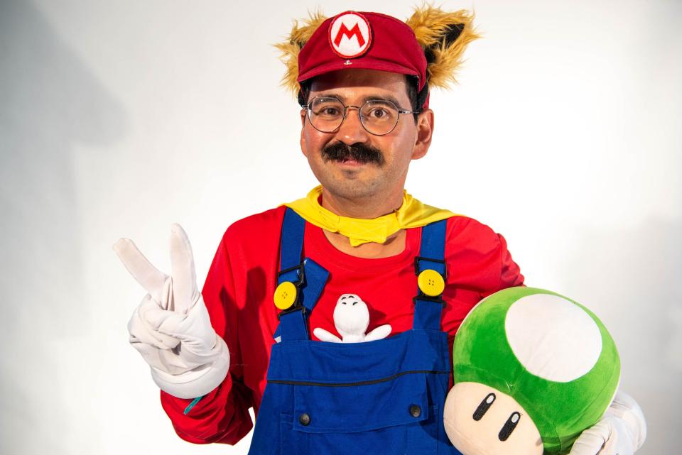 Kurt Chagoya is Raccoon Mario for Comic Con on Saturday, July 16, 2022, in Corpus Christi, Texas.