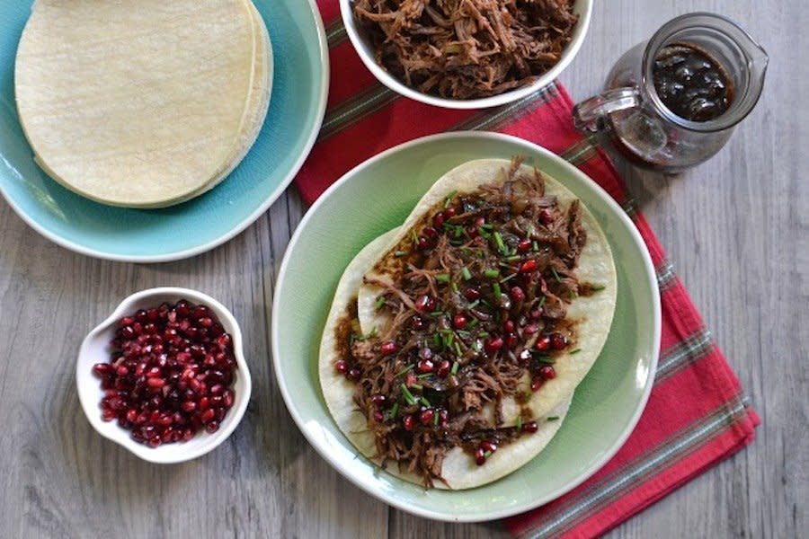 <strong>Get the <a href="http://kitchen-tested.com/2014/09/15/pomegranate-brisket-tacos/">Pomegranate Brisket Tacos</a> recipe from Kitchen-Tested</strong>