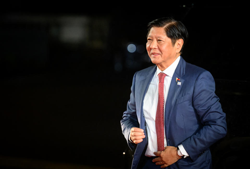 Philippines' President Ferdinand Marcos Jr. arrives for the leaders and spouses dinner during the Asia-Pacific Economic Cooperation (APEC) Leaders' Week at the Legion of Honor in San Francisco, California, on November 16, 2023.