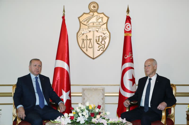 Turkey's President Erdogan meets with Tunisia's President Saied in Tunis