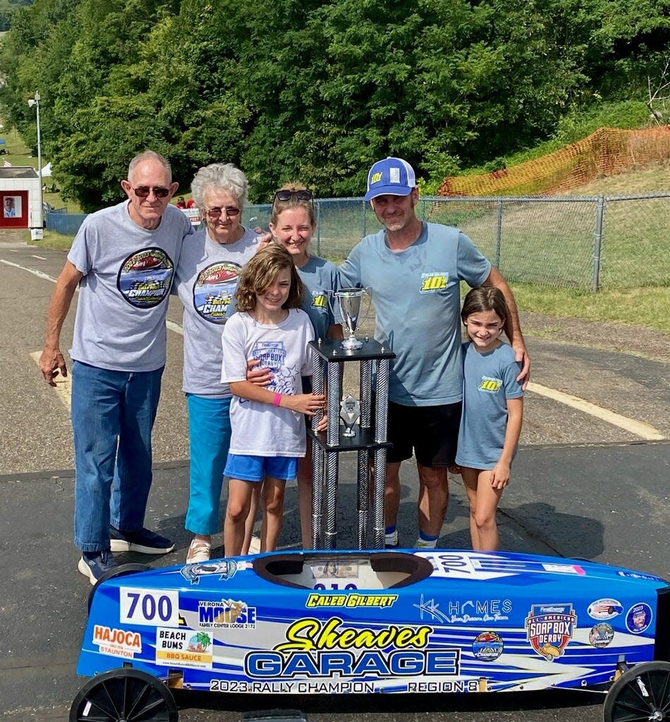 Staunton's Caleb Gilbert recently finished third in the Soap Box Derby in Akron, Ohio.