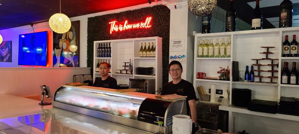 Stix co-owner Andy Lian behind his new sushi counter.