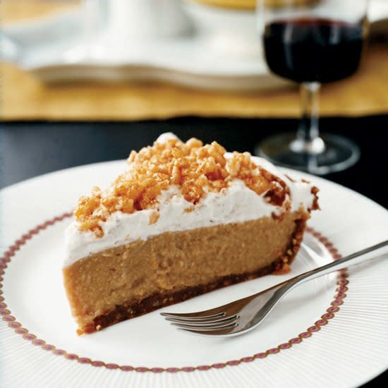 Caramel Cream Pie with Crispy Rice Topping