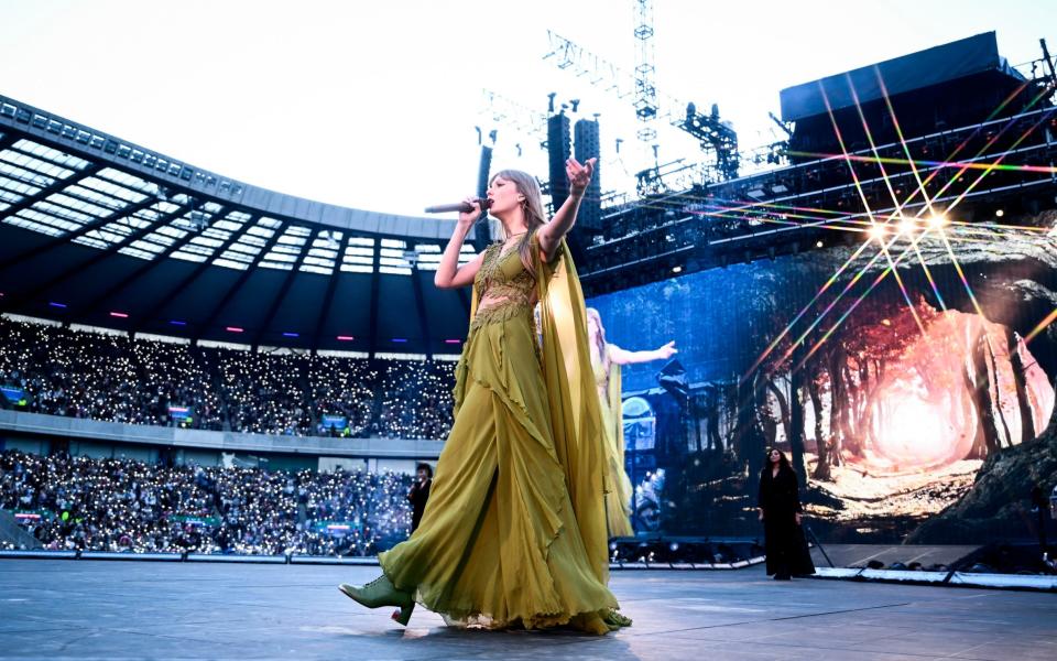 Taylor Swift performs at Murrayfield Stadium in Edinburgh