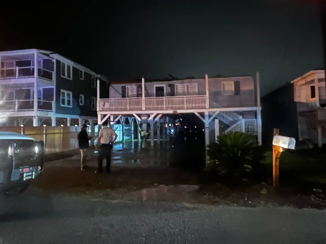 A tornado damaged a Cherry Grove home late in the evening on Wednesday, Aug. 30. The severe weather came from Tropical Storm Idalia as it neared the Myrtle Beach area. Jason Lee/JLee@thesunnews.com