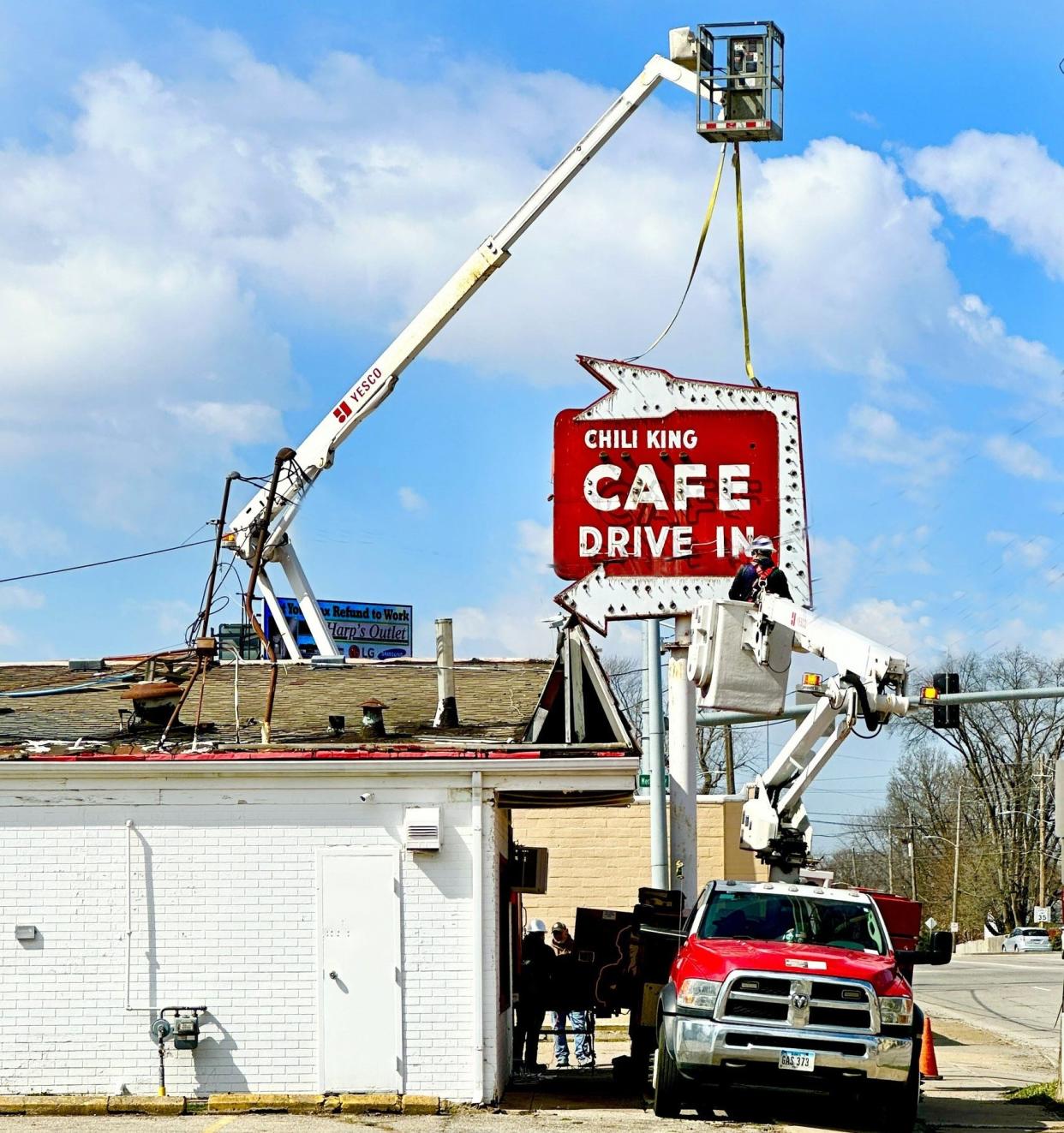 George the Chili King's neon sign comes down Thursday, March 28 at 5722 Hickman Rd.