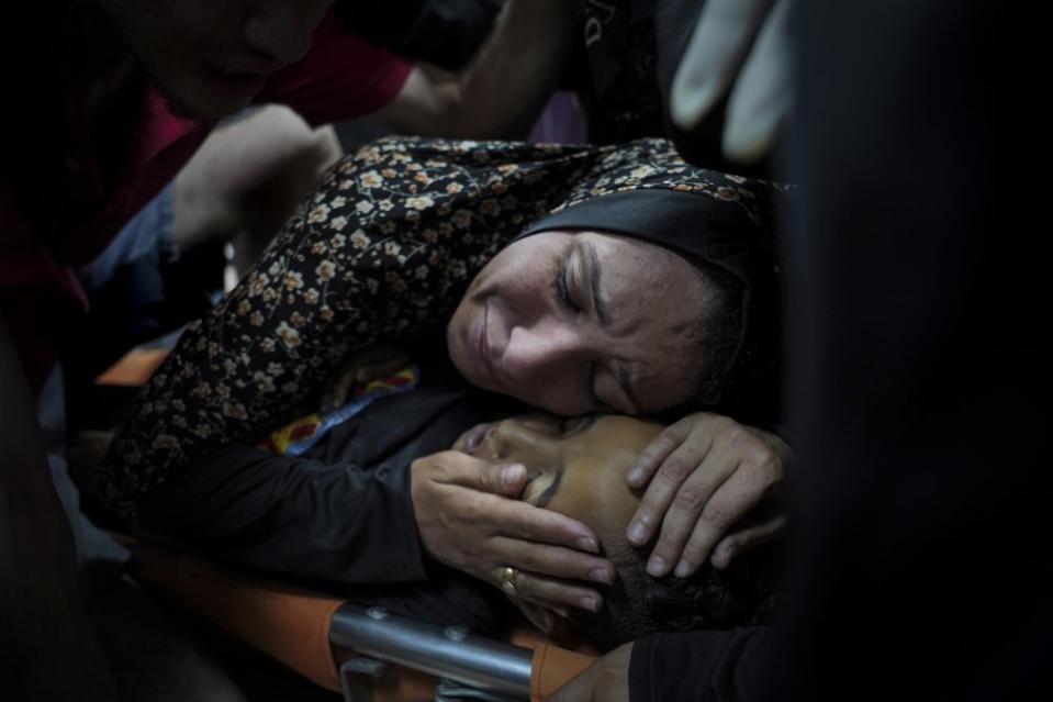 A mother mourns her son in Gaza on May 11, 2024.