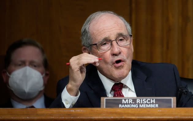 Sen. Jim Risch (Idaho) is one of the Republicans blocking the committee from voting on Dilawar Syed for the Small Business Administration.  (Photo: Drew Angerer/AFP via Getty Images)