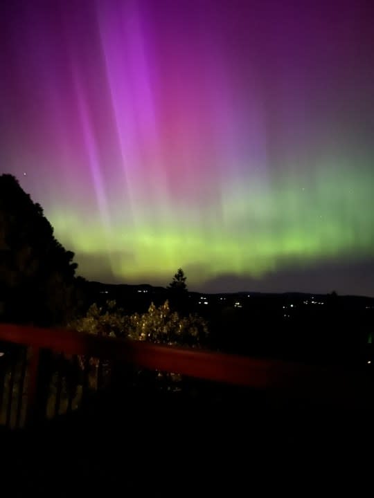 The Northern Lights from Forest Grove, Oregon on May 11, 2024. (Courtesy: Marian Cakarnis)