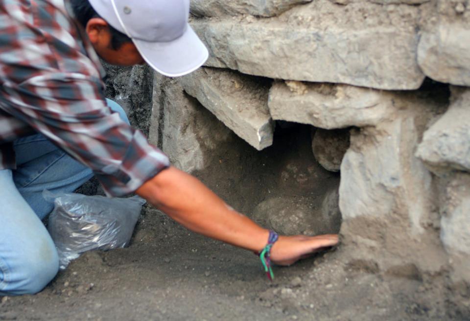 Des fouilles archéologiques à Xochitepec, au Mexique (PHOTO D'ILLUSTRATION). - OMAR TORRES / AFP