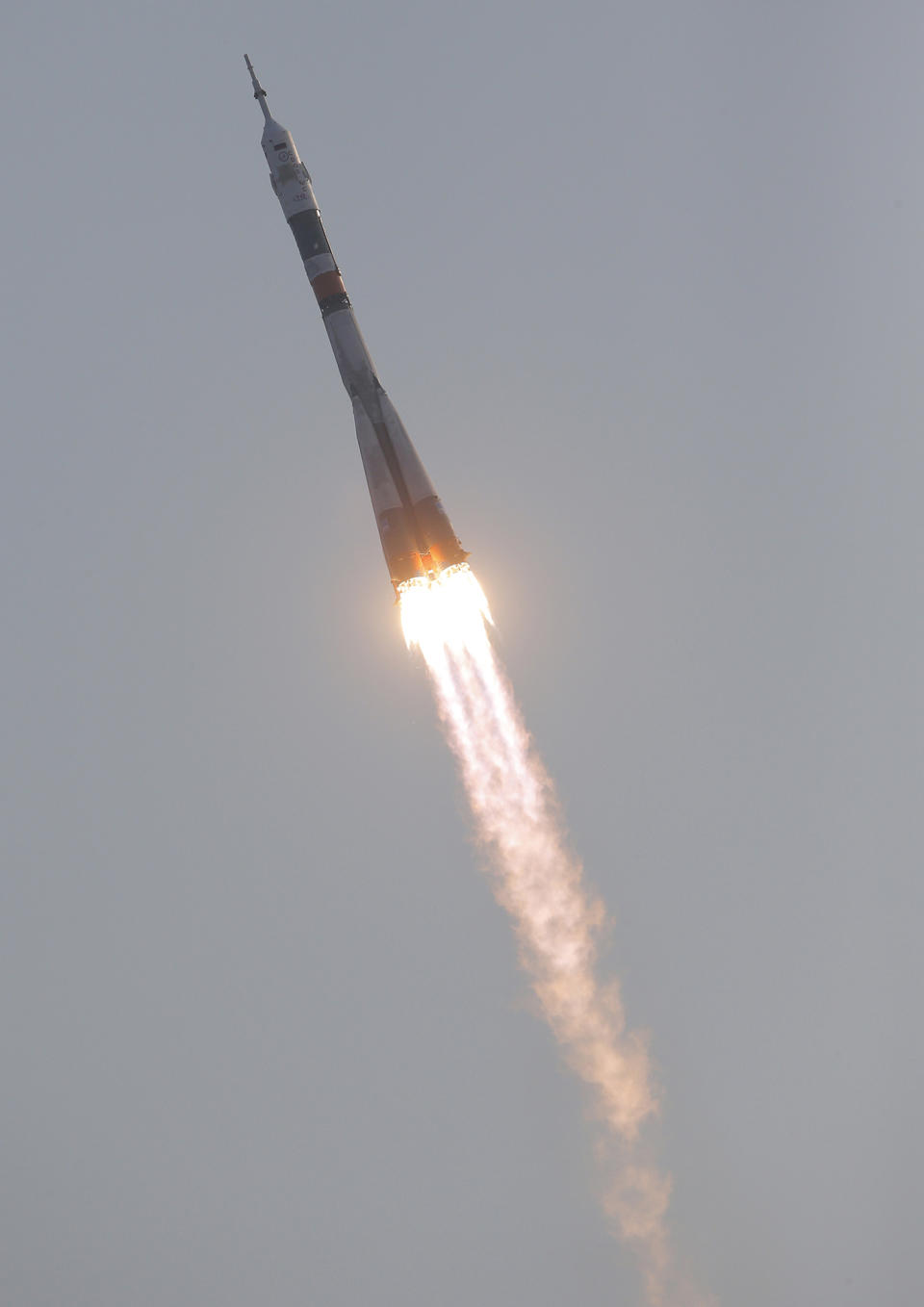 Soyuz capsule blasts off for the International Space Station