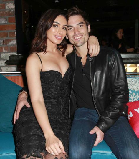 Ashley Iaconetti and Jared Haibon attend NYLON's Annual Young Hollywood Party sponsored by Pinkie Swear at Avenue Los Angeles on May 22, 2018 in Hollywood, California