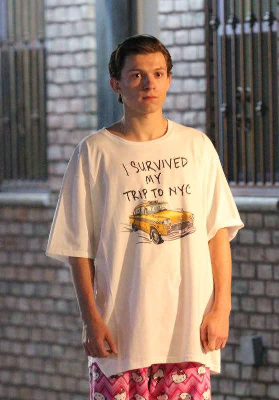 Vengadores Spider-Man Homecoming Camiseta Peter Parker Tom Holland  Sobrevivo A Mi Viaje A NYC Manga Corta Camiseta Divertida De Algodón |  