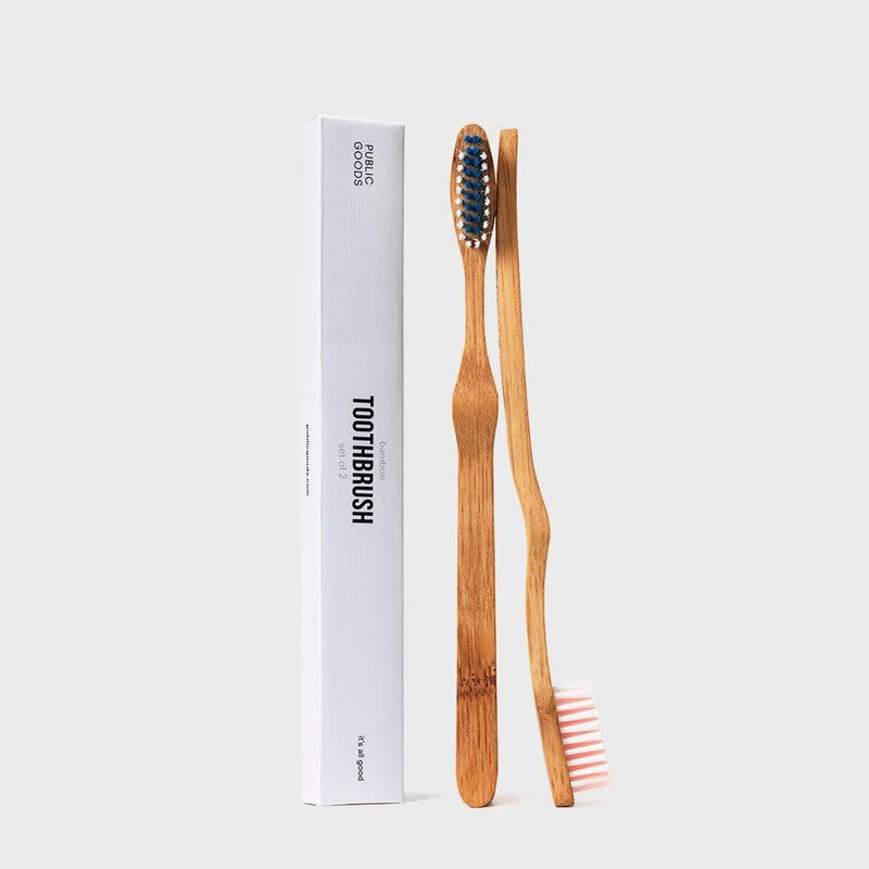 <p><a href="https://go.redirectingat.com?id=74968X1596630&url=https%3A%2F%2Fwww.publicgoods.com%2Fproducts%2Ftoothbrush%3F_pos%3D1%26_sid%3D6c0a8e123%26_ss%3Dr&sref=https%3A%2F%2Fwww.countryliving.com%2Fshopping%2Fg39375176%2Fbest-sustainable-products%2F" rel="nofollow noopener" target="_blank" data-ylk="slk:Shop Now;elm:context_link;itc:0;sec:content-canvas" class="link ">Shop Now</a></p><p>Bamboo Toothbrush Set</p><p>publicgoods.com</p><p>$7.95</p>