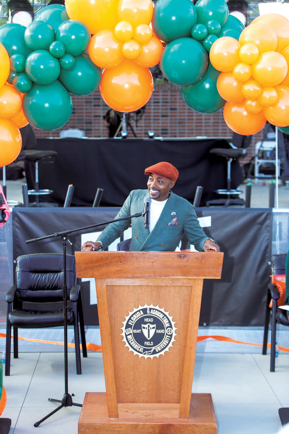 Packer at alma mater Florida AM University at a 2023 ceremony renaming the amphitheater after him in recognition of his support through the years.