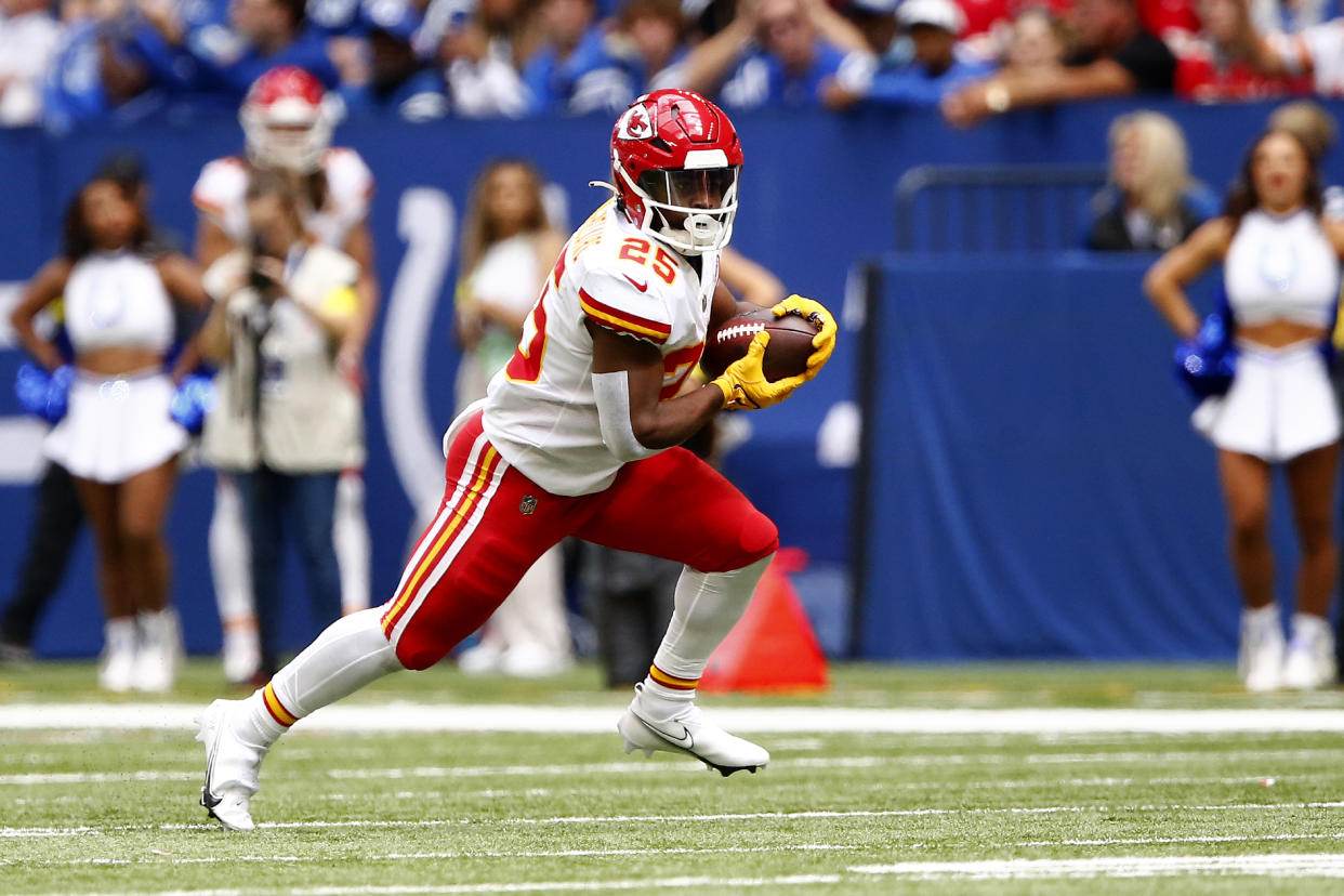 Kansas City Chiefs Running Back Clyde Edwards-Helaire (25) has been a good fantasy asset thus far