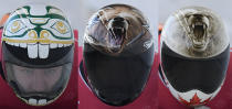 <p>Canada’s helmets feature two roaring bears and, uh, we’re not entirely sure what the third helmet is, but it’s wild. </p>