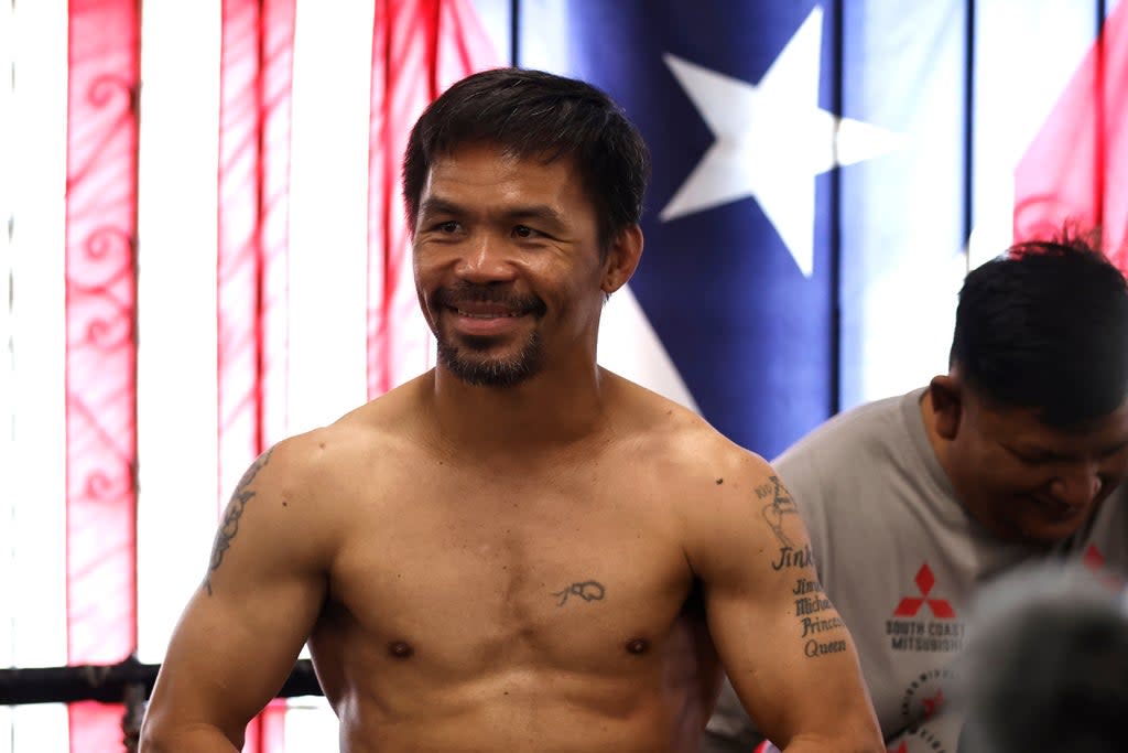Manny Pacquiao is bidding for yet another world title in Las Vegas  (Getty Images)