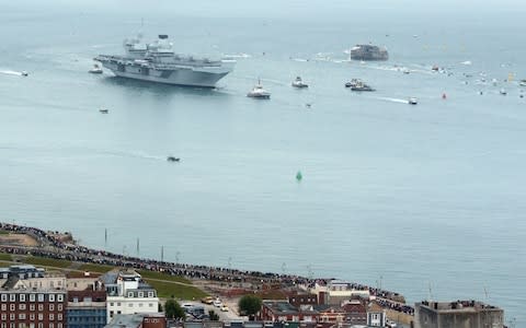 HMS Queen Elizabeth in Portsmouth - Credit: Gareth Fuller/PA