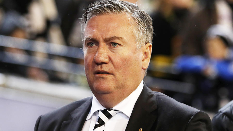 Eddie McGuire, pictured here during a Collingwood game in 2019.