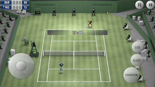 Stickman Tennis 2015 火柴人打網球2015，app說明由三嘻行動哇@Dr.愛瘋所提供