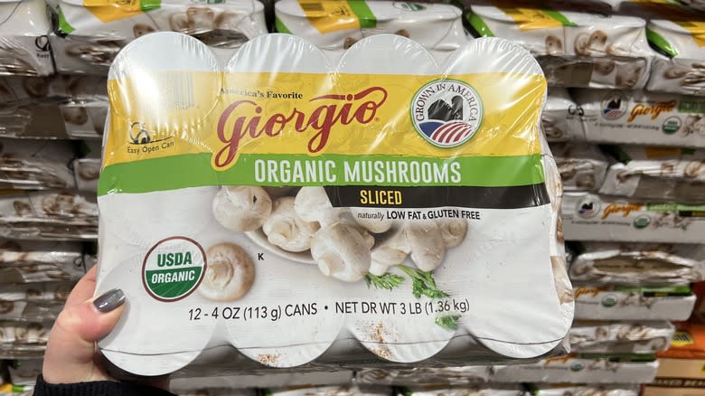 Canned Giorgio organic mushrooms