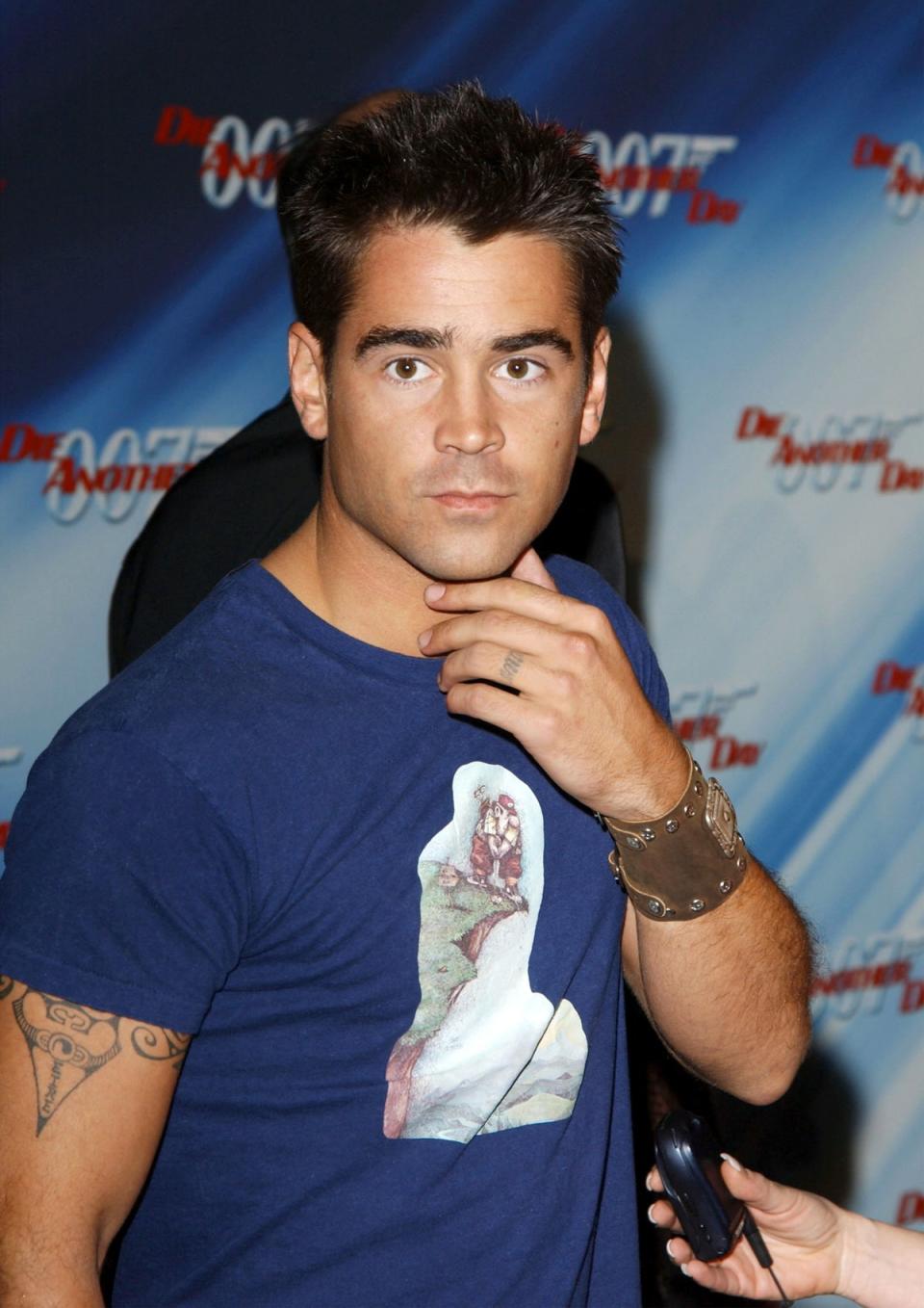 A young Colin Farrell at the James Bond, Die Another Day premiere in 2002 (Getty Images)