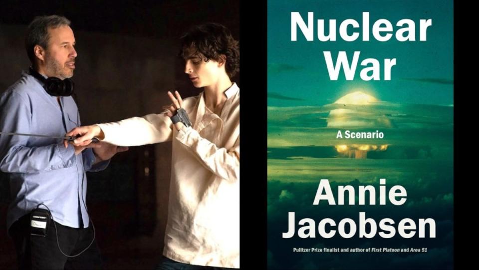 denis villeneuve and book cover of Nuclear War a scenerio