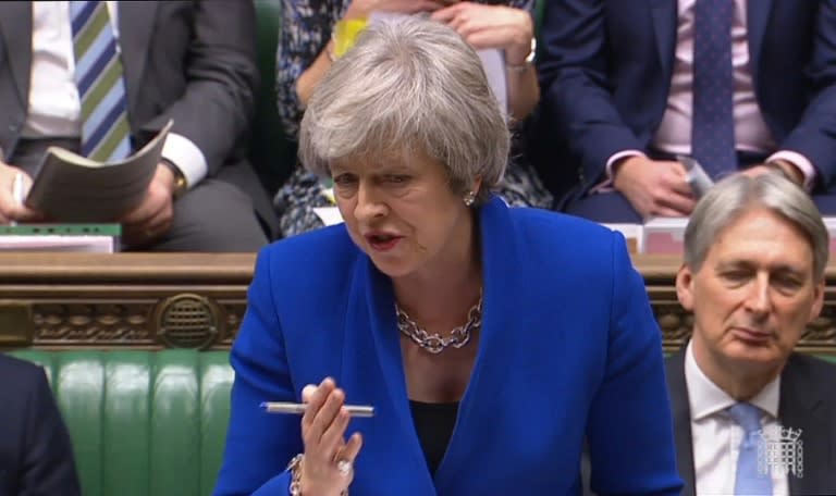 Theresa May had just delivered a scathing response to the Labour leader in the Commons. (Parliament.TV)