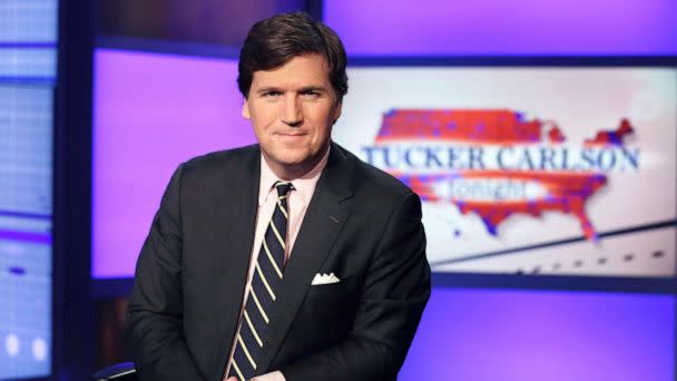 PHOTO: Tucker Carlson, host of 'Tucker Carlson Tonight,' poses for photos in a Fox News Channel studio on March 2, 2017, in New York. (Richard Drew/AP, FILE)