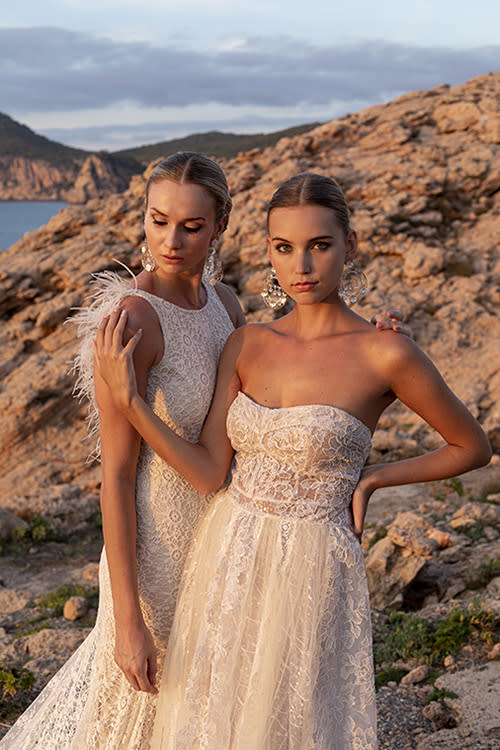 Boda a la vista en Ibiza de novia más bonitos