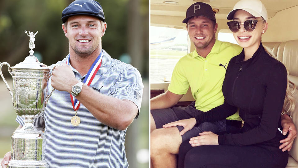 Bryson DeChambeau, pictured here with girlfriend Sophia Phalen Bertalomi.