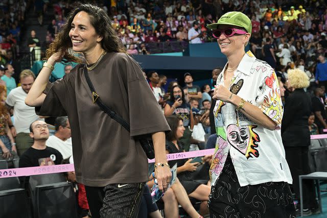 <p>DAMIEN MEYER/AFP via Getty</p> Sue Bird and Megan Rapinoe