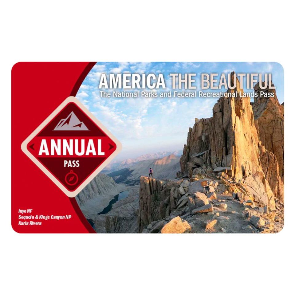 <p><a href="https://shop.usparkpass.com/collections/popular/products/america-the-beautiful-national-park-pass" rel="nofollow noopener" target="_blank" data-ylk="slk:Shop Now;elm:context_link;itc:0;sec:content-canvas" class="link ">Shop Now</a></p><p>America The Beautiful Pass</p><p>usparkpass.com</p><p>$13.49</p>
