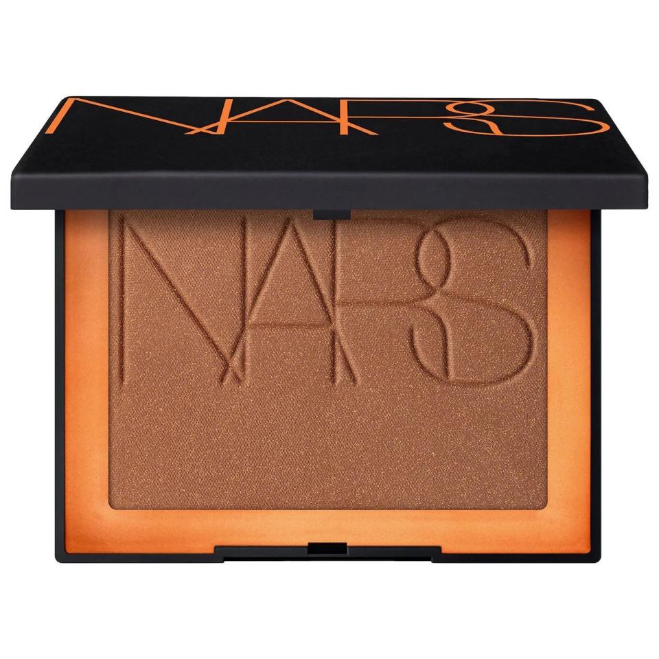 <p><strong>NARS</strong></p><p>sephora.com</p><p><strong>$38.00</strong></p><p><strong>Key Specs</strong></p><ul><li><strong>Rating: </strong>4.5-star average from nearly 3,740 Sephora reviews</li><li><strong>Shades available: </strong>4</li><li><strong>Black- and woman-owned:</strong> No</li></ul><p>Want to add a sparkle to your day? Then grab this bronzer, stat. This rich bronzer feels silky-smooth when applied, and Casino is a deep hue that works perfectly on dark skin tones. Plus, it has a layer of golden shimmer to create a post-beach goddess glow in just a few swipes. </p><p>Legendary makeup artist François Nars created this buttery, satiny, and lightweight bronzer for dark skin tones, and online reviewers agree it's one of the best products available. </p><p>“This shade [Casino] is the perfect hue to bronzing us girls that already have the natural shade of brown. Gives the perfect vitamin D-kissed skin,” says one 5-star Sephora review.</p>