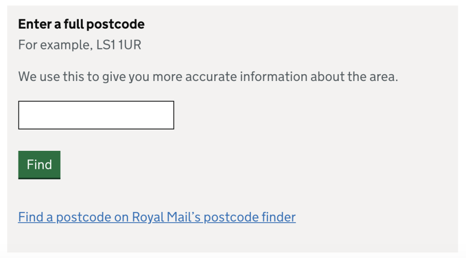 The postcode checker lets users find which set of restrictions their area has been placed under.