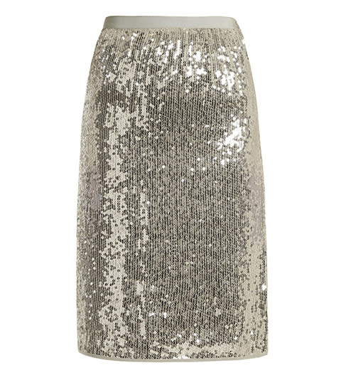 <p><strong>Vanessa Bruno </strong>skirt, $333, matchesfashion.com</p><p><a rel="nofollow noopener" href="https://www.matchesfashion.com/us/products/Vanessa-Bruno-Gloria-sequin-embellished-pencil-skirt-1164819" target="_blank" data-ylk="slk:BUY NOW;elm:context_link;itc:0;sec:content-canvas" class="link ">BUY NOW</a><br></p>