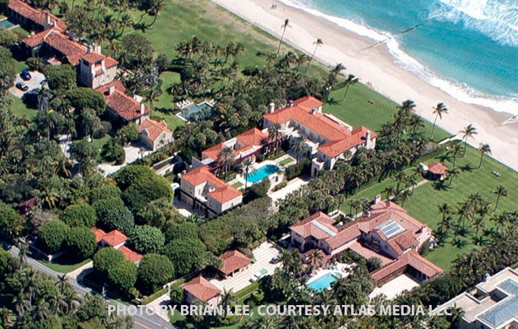 The estate in the center nearest the ocean is 1341 S. Ocean Blvd., which has generated a tax bill of $1.45 million in the latest tax rolls.