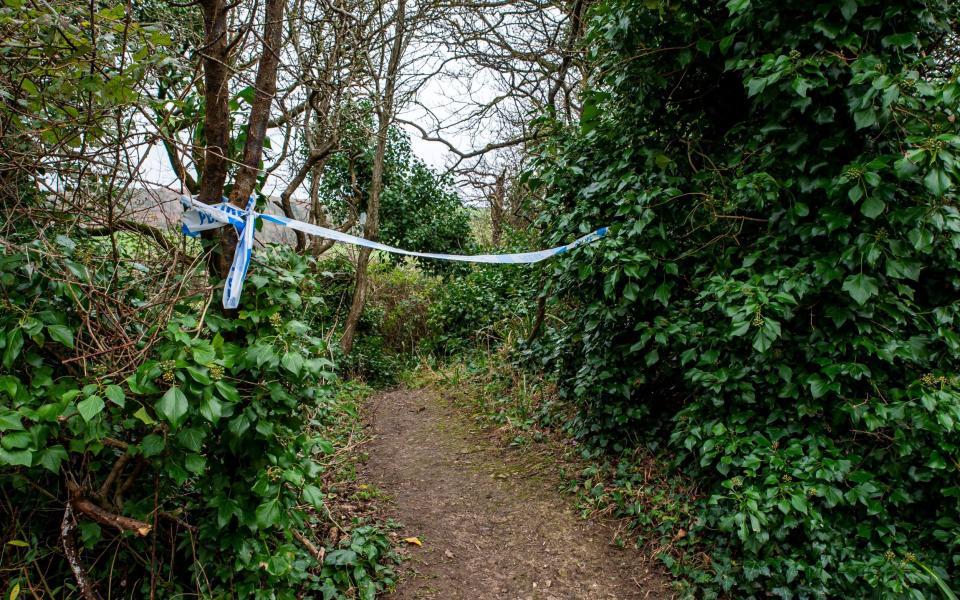 The man and girl were spotted by a dog walker at Bothenhampton Nature Reserve, near Bridport, Dorset - MaxWillcock/BNPS