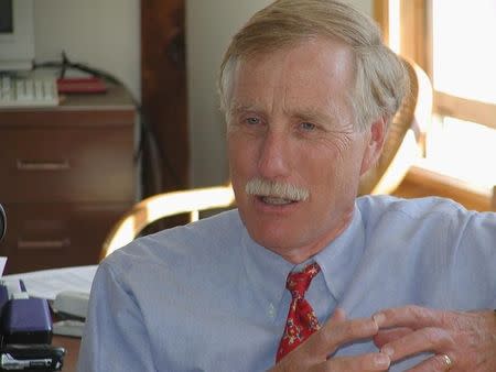 Former Maine Governor Angus King is pictured in this undated photograph released on June 22, 2012. REUTERS/Courtesy of the Office of Angus King/Handout