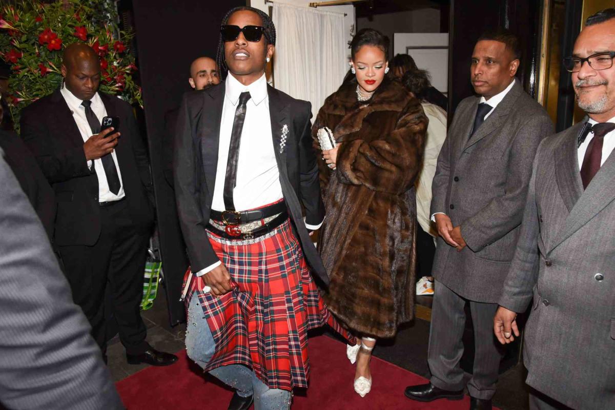 Rihanna goes goth ballerina in tutu and tights for A$AP Rocky