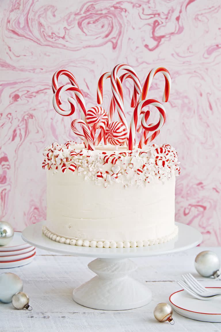 Candy Cane Forest Cake
