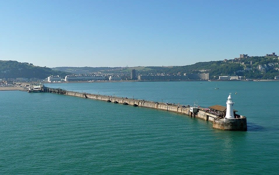 Dover’s Admiralty Pier, a harbour arm at the busy port, is the only sea-ward structure remaining where anglers can cast their lines - Wessex News Agency