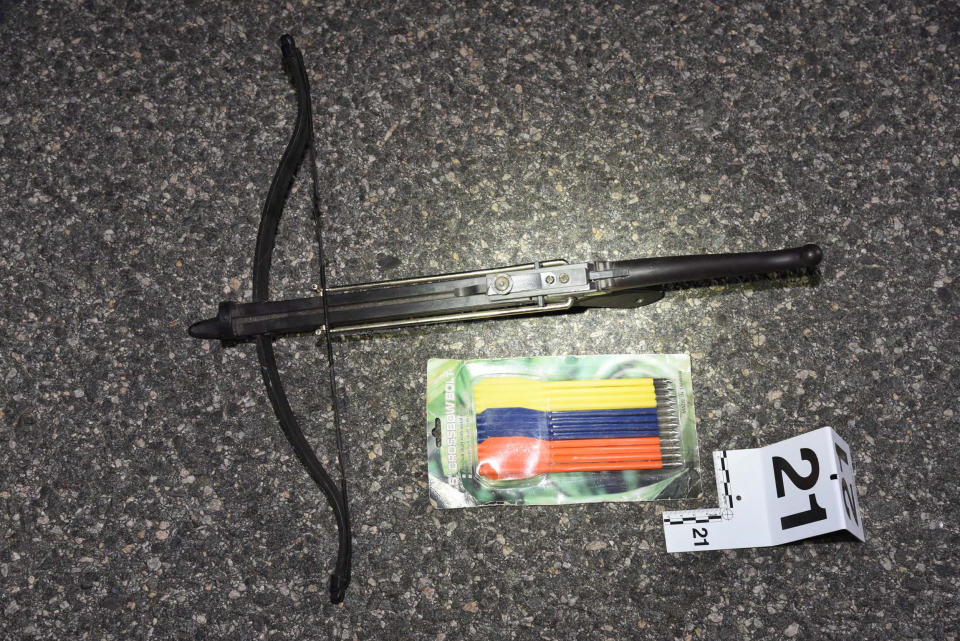 IMAGE: Crossbow found in Lonnie Coffman's truck (U.S. Capitol Police)