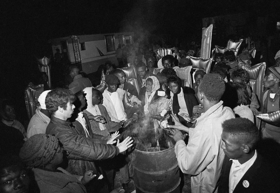 In this March 22, 1965, file photo, participants in the Selma-to-Montgomery voting rights march are shown at a campsite near Selma, Ala. (AP Photo/File)